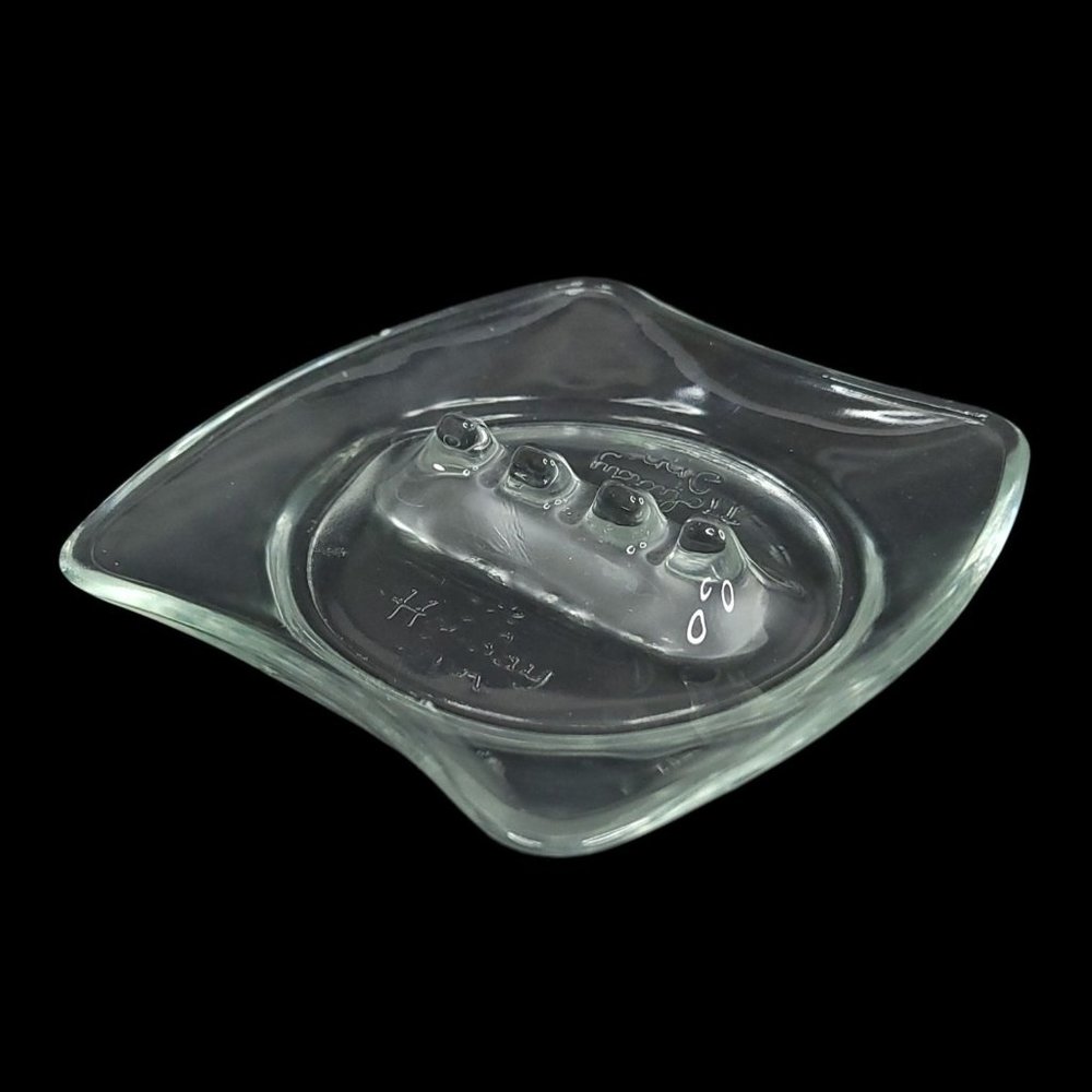 Vintage Holiday Inn Ashtray Mid Century Advertising Clear Glass